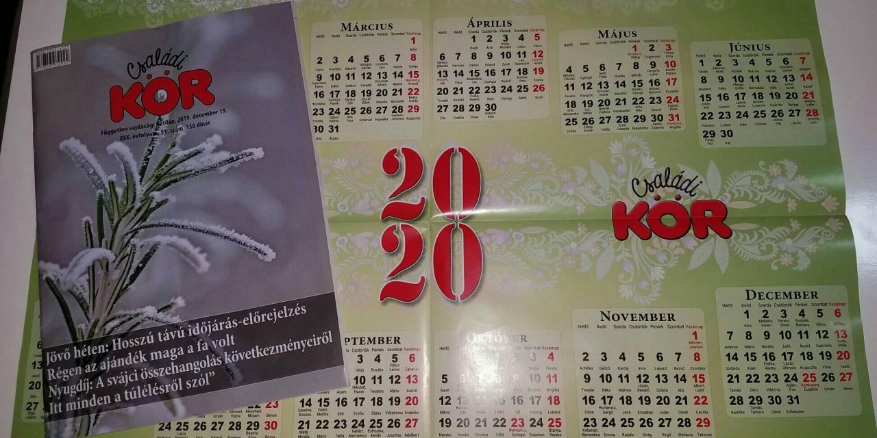 Megjelent a Családi Kör karácsonyi száma, benne a 2020-as falinaptár