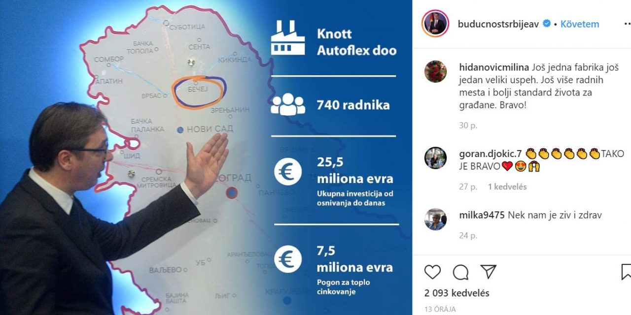 Vučić Óbecsén: Fontos, hogy az emberek dolgozzanak, és a szülőhelyükön maradjanak