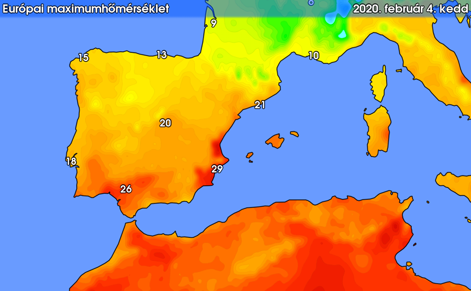 <span class="entry-title-primary">Forró február a Mediterráneumban</span> <span class="entry-subtitle">Spanyolországban 29,6 fokot mértek</span>