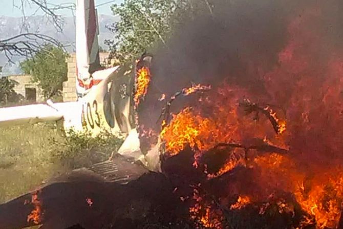 Lezuhant egy katonai gyakorló-oktató repülőgép Horvátországban, ketten meghaltak