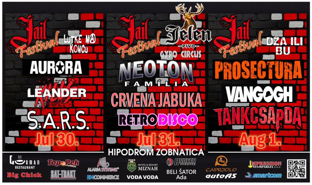 Íme, a Jail fesztivál hivatalos programja