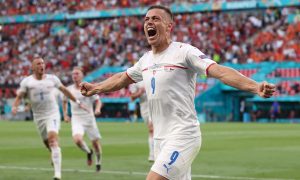 Cseh gólöröm a Hollandia elleni nyolcaddöntőben (Fotó: UEFA EURO 2020)