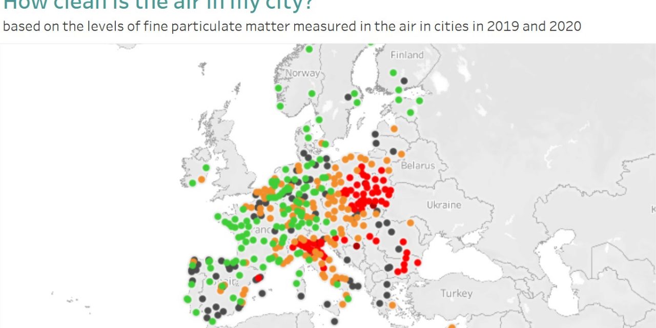 Még a légszennyezettségi térkép is keleti és nyugati félre osztja az EU-t