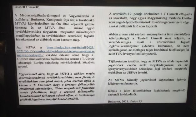 Mégsem lehet nézni a Magyarország-Portugália mérkőzést