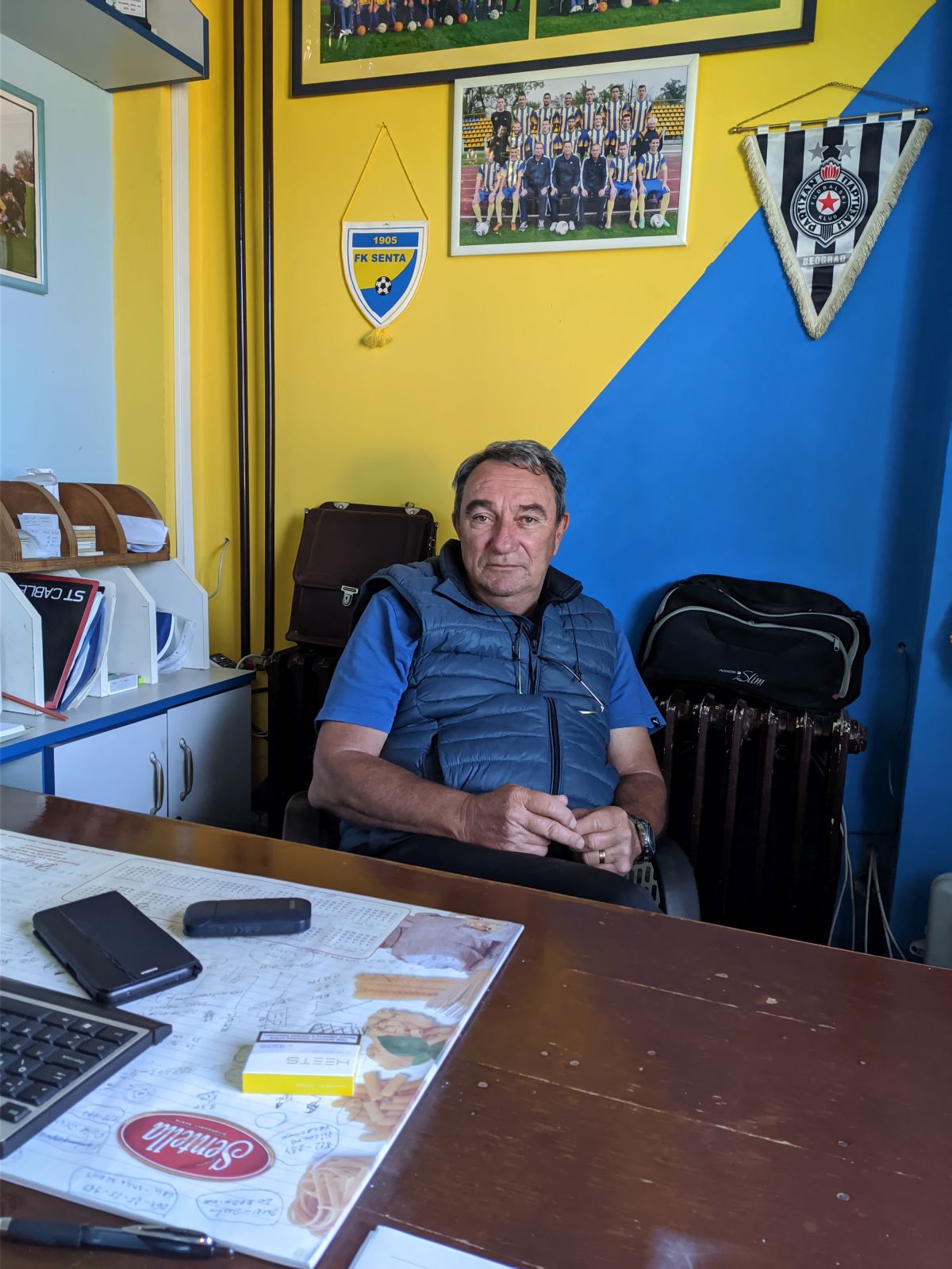 Özvegy József, a Zenta Labdarúgóklub titkára