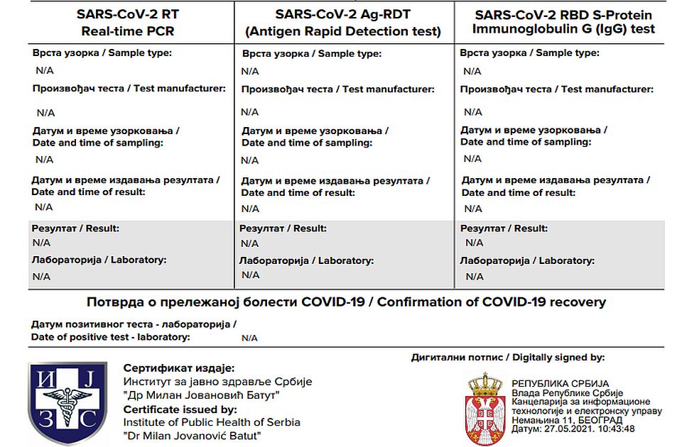 Még mindig nem ismerik el az EU-ban a szerbiai digitális covid-igazolványt