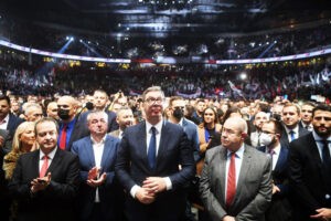 A Szerb Haladó Párt tisztújító közgyűlése november 27-án Belgrádban (Fotó: Blic)