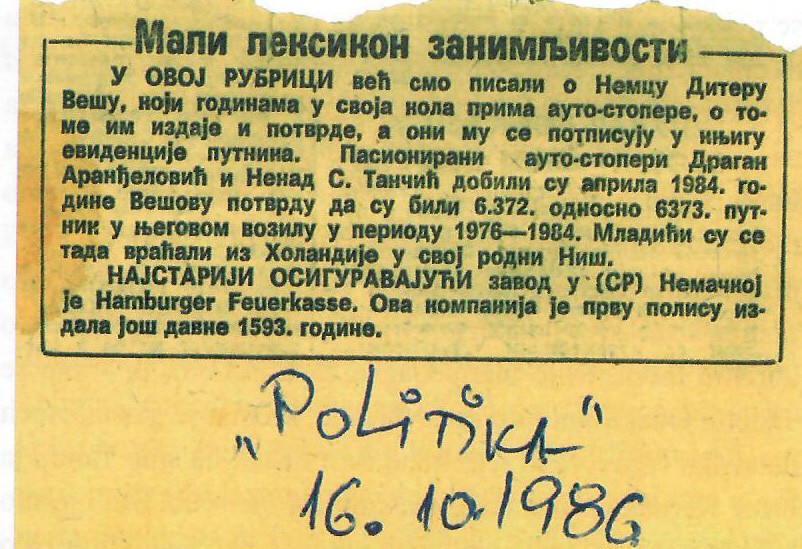 Egy újabb jugonosztalgikus jegyzet