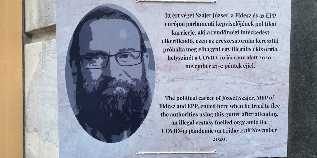 Zarándokhely lett „Szájer ereszéből” Brüsszelben