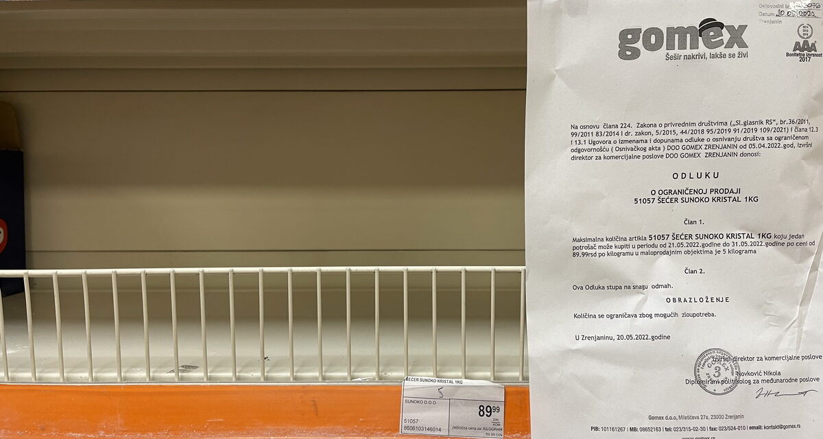 Miért nincs cukor a boltokban?