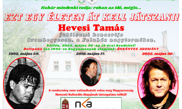 Jótékonysági jubileumi koncert Oromhegyesen