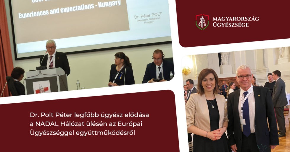 A jobb alsó sarokban Polt Péter és Alma Zadić (Fotó: ugyeszseg.hu)