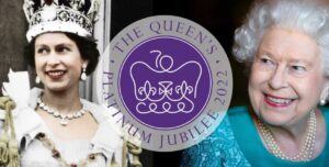 II. Erzsébet uralkodása elején és a platinajubileum idején (Montázs: Buckingham Palota)