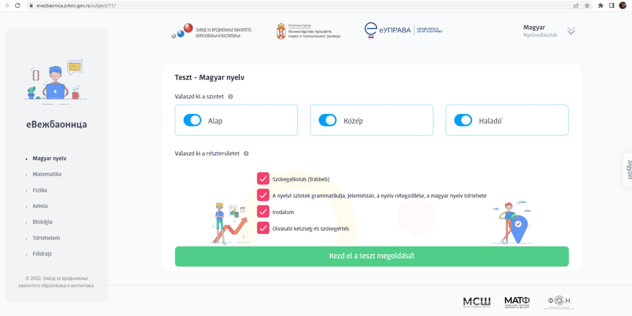 Az interneten is gyakorolhatnak a záróvizsgára mostantól!
