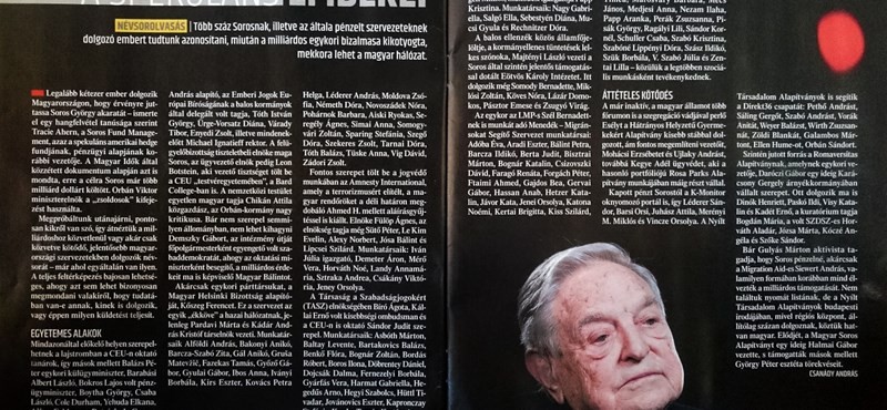 A bíróság szerint jogsértő és félelemkeltő is volt a Figyelő által közzétett „Soros-lista”