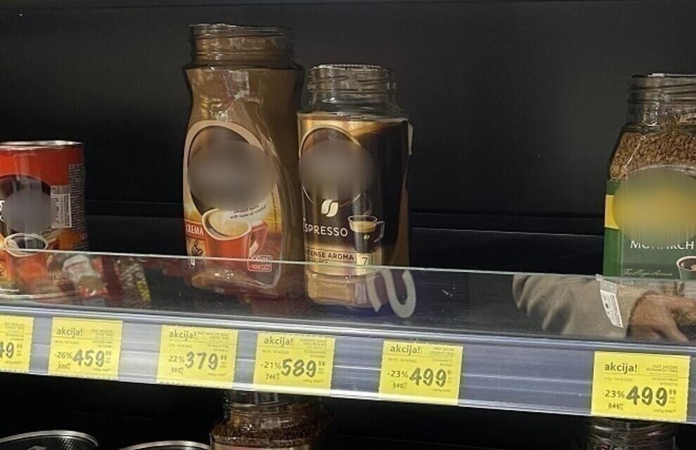 Fedél nélkül árulják az instant kávét