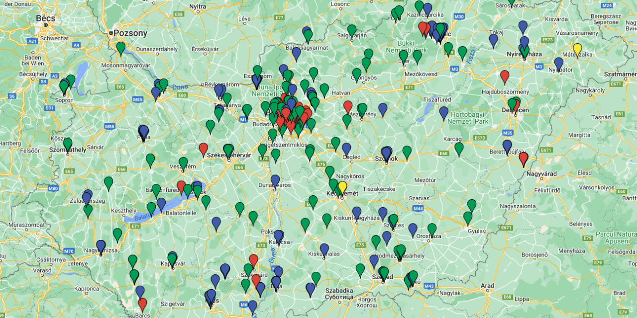 Térképre tették a Magyarország-szerte válság miatt bezáró helyeket