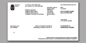 Választási értesítő a 2022-es nemzeti tanácsi választásokhoz (Balla Lajos közlése)