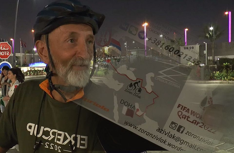 Biciklivel ment Katarba szurkolni az újvidéki földrajztanár