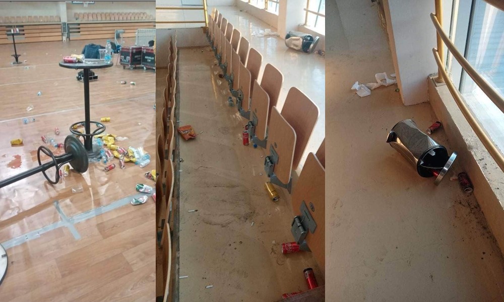 Így néz ki a zentai sportcsarnok koncert után