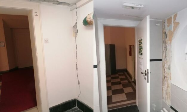 Elkezdték az újvidéki Báni palota épületében okozott károk szanálását