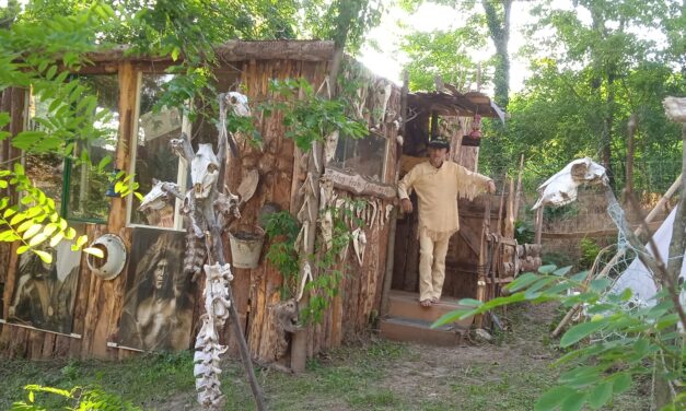 Westernfalut épített a Balatonnál egy német nyugdíjas (videóval)