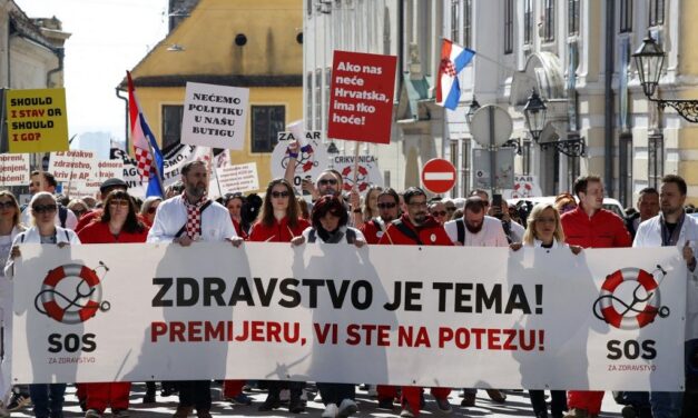 Orvosok tüntettek Horvátországban