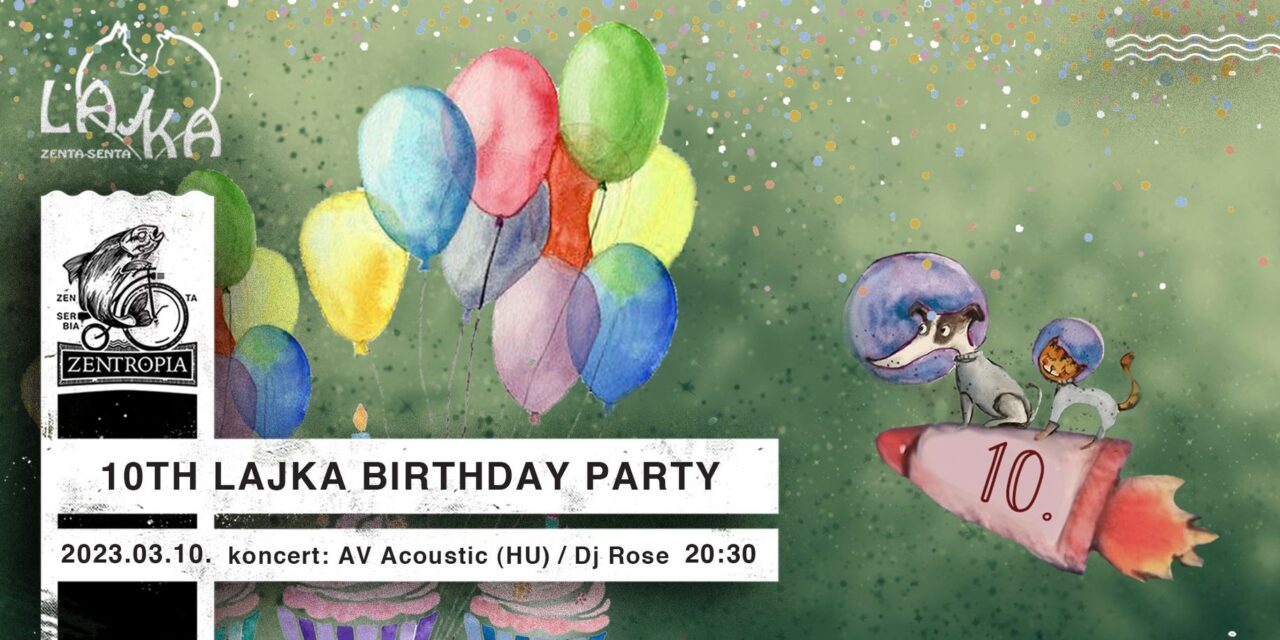 A Zentropia Pubban ünnepli 10. születésnapját a Lajka Állat- és Természetbarátok Egyesülete