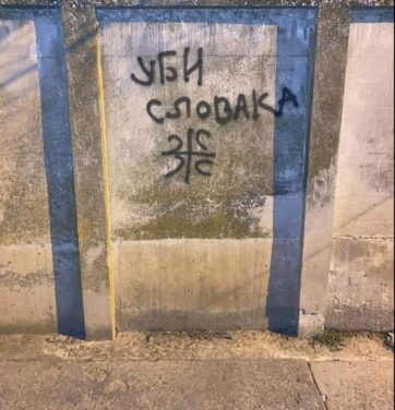 Gyűlöletkeltő falfirkák jelentek meg