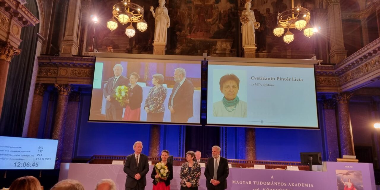 Arany János-életműdíjjal tüntette ki Cvetićanin Pintér Líviát a Magyar Tudományos Akadémia