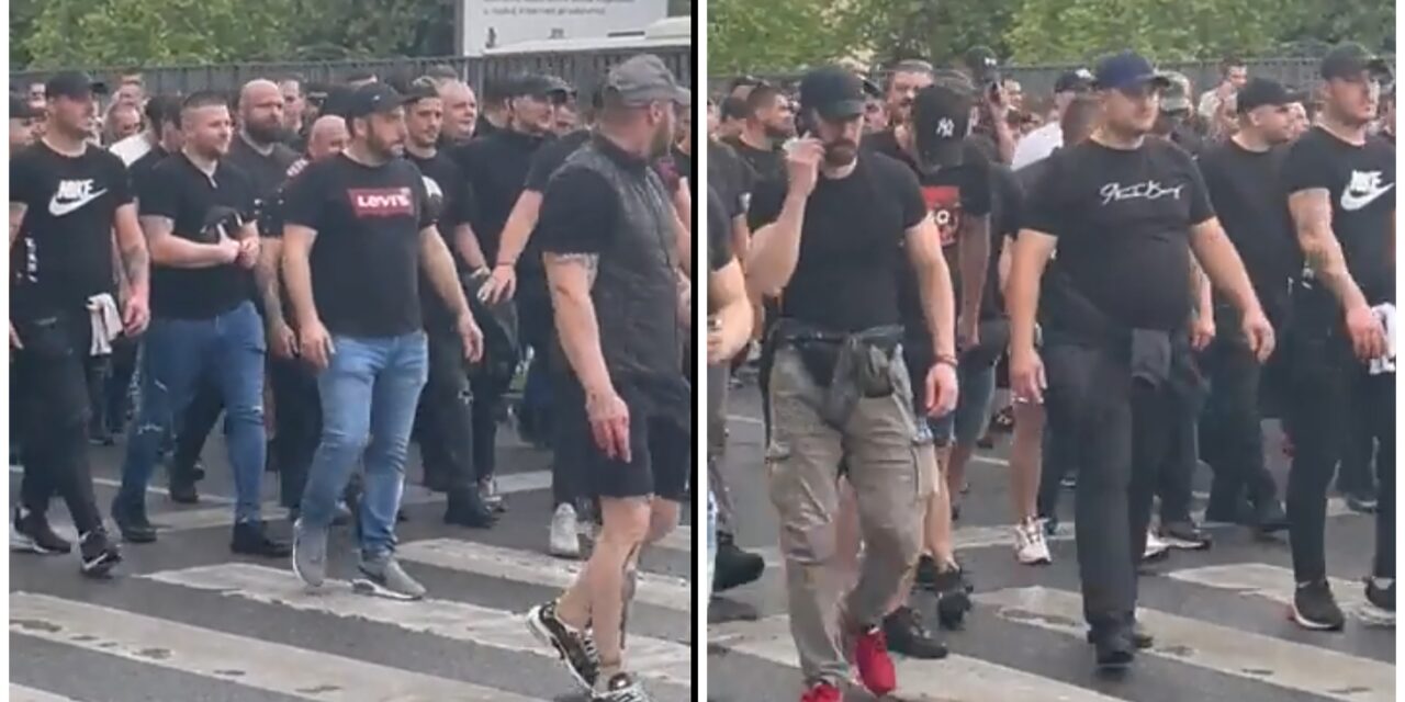 A kigyúrt, kitetovált, fekete pólós, maszkos fiúk is megérkeztek a haladó mítingre (Videóval)