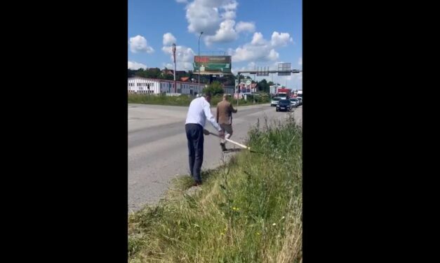 Milorad Dodik az illetékesek helyett kaszálta le a füvet (Videóval)