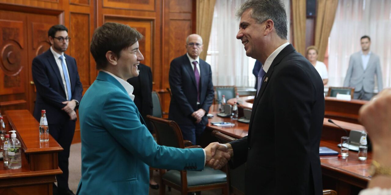 Brnabić: Szerbia fejleszteni és bővíteni szeretné gazdasági kapcsolatait Izraellel