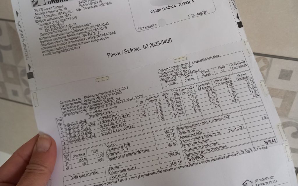 Megdrágulnak a közüzemi számlák Topolyán