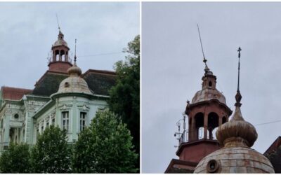 Elgörbült a nagybecskereki városháza kupolája