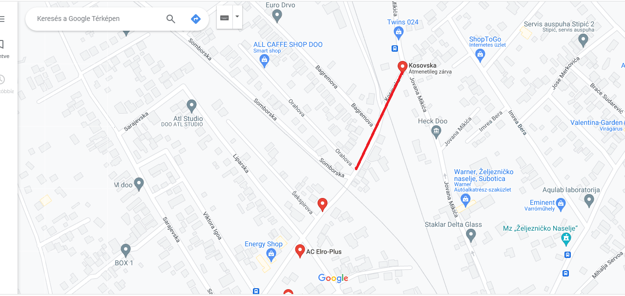 Több mint egy évre lezárják a Koszovó utcát Szabadkán, de megnyílik egy új felüljáró