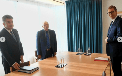 A szerb elnök Borrellel és Lajčákkal tárgyalt Brüsszelben