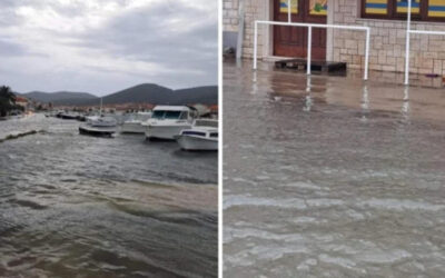 A horvát tengerpart több városát is elöntötte a tenger