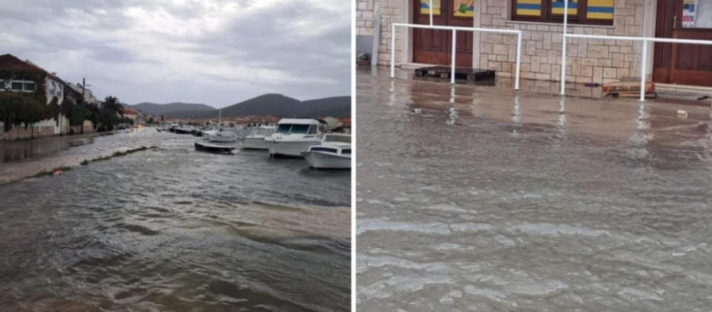 A horvát tengerpart több városát is elöntötte a tenger