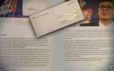 A haladók 39 millió dinárt fizettek a Postának, hogy a nyugdíjasoknak kézbesítse Vučić levelét