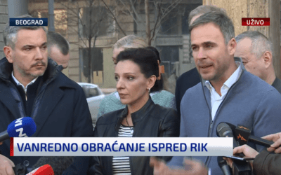 Tepić és Aleksić azt követeli, hogy szerepelhessen az RTS esti híradójában