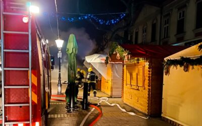 Kigyulladt egy faházikó a szabadkai karácsonyi vásárban