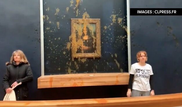 Konzervlevest dobtak a Mona Lisára (videó)