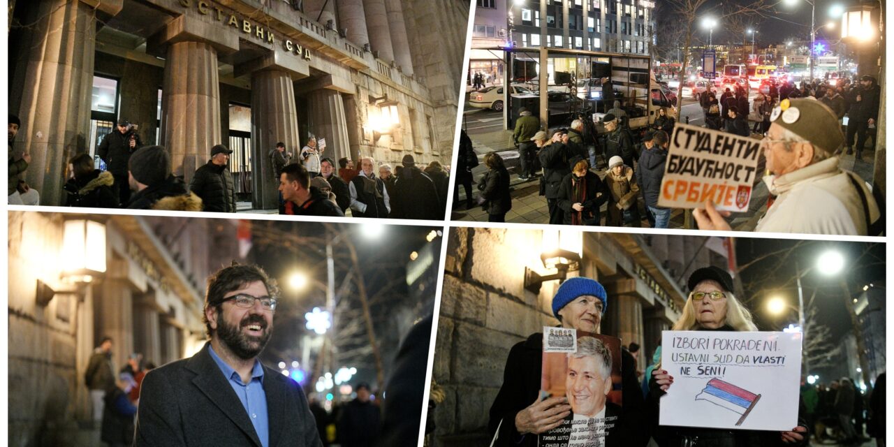 Az elcsalt választások megsemmisítéséért tüntettek Belgrádban
