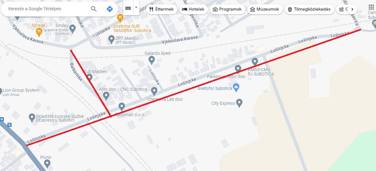 Újra lezárnak két főbb útvonalat Szabadkán