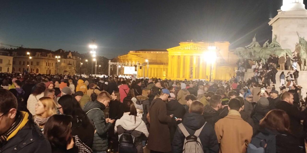 A pénteki budapesti tüntetésen egyetlen ember ellen intézkedtek a rendőrök