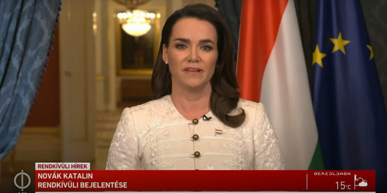 Itt a pedofilbotrányba belebukott Novák Katalin lemondóbeszéde
