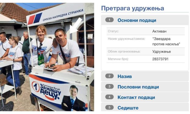 Zvezdara az erőszak ellen elnevezéssel alapított szervezetet egy haladópárti káder