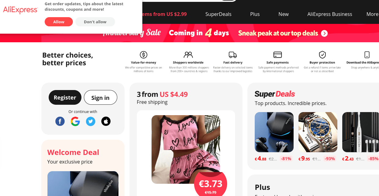 Az EU eljárást indított az AliExpress ellen