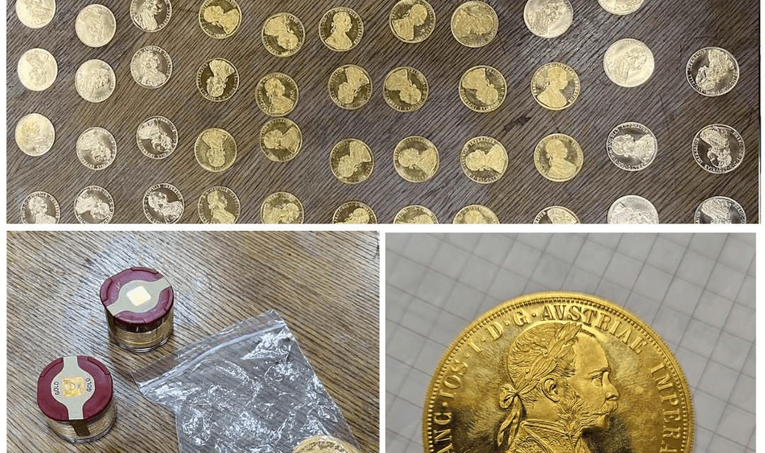 Több mint hetvenezer euró értékű aranyat foglaltak le Kelebián és Gradinán